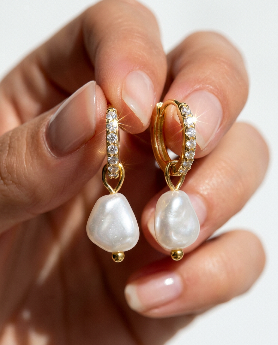 Baroque Pearl Drop Earrings