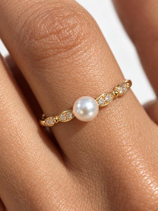 Pearl Marquise Ring