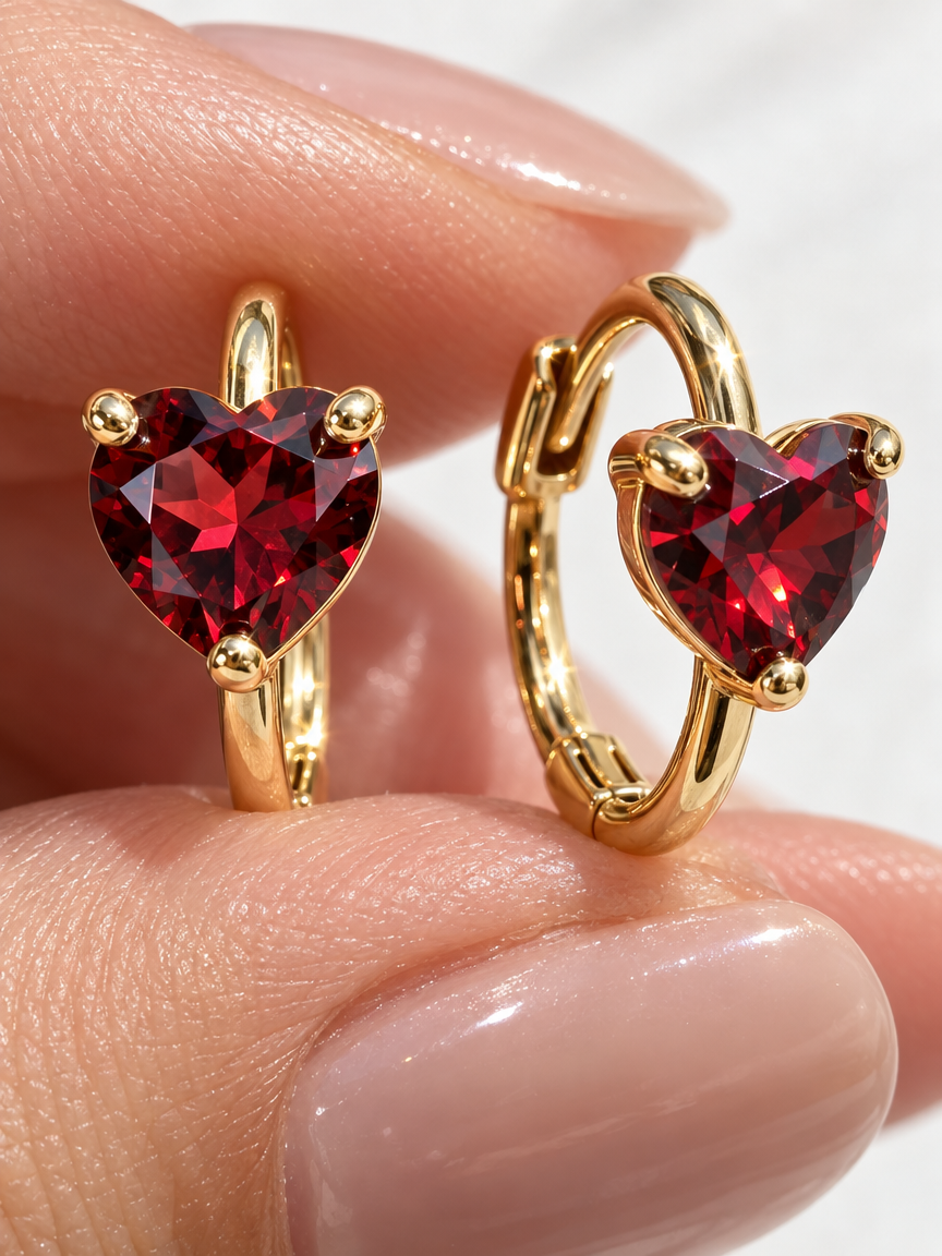 Red Heart Crystal Huggies