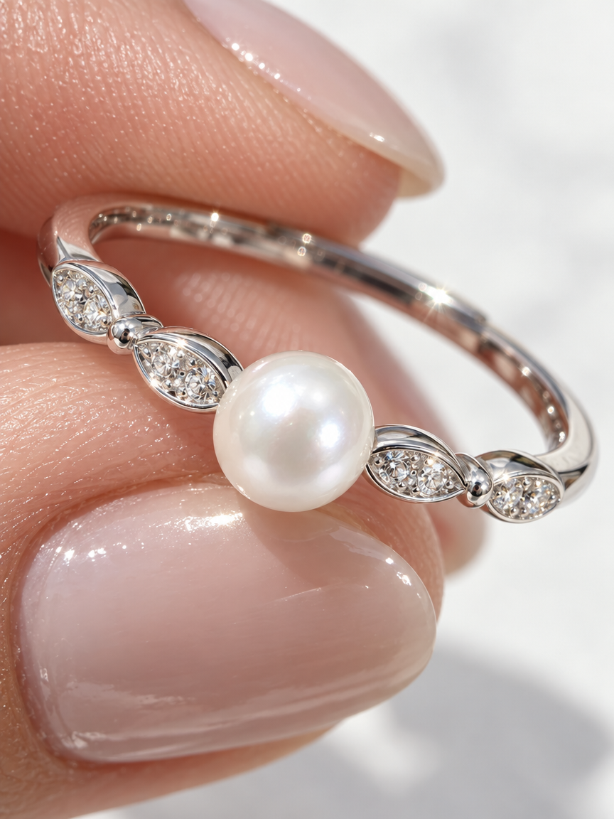 Pearl Marquise Ring