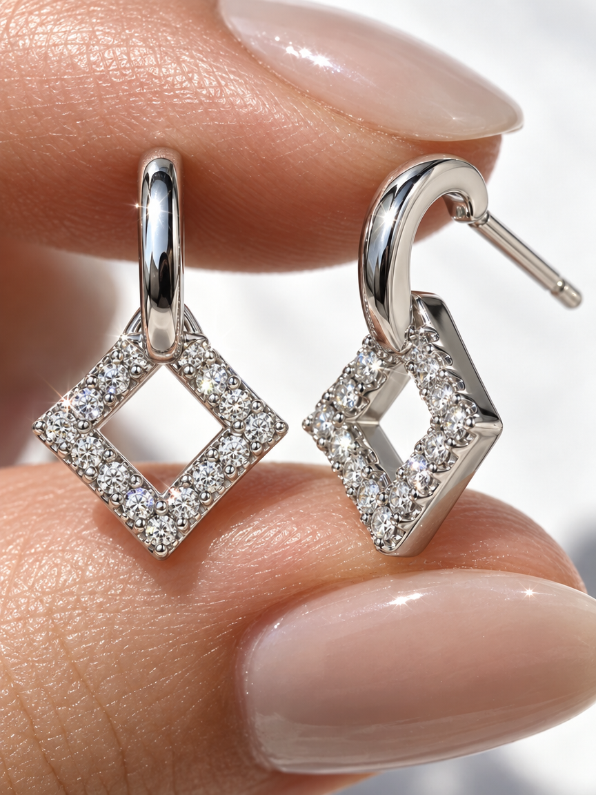 Pavé Kite Drops