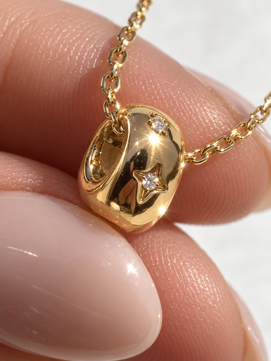 Pebble Charm Pendant Necklace