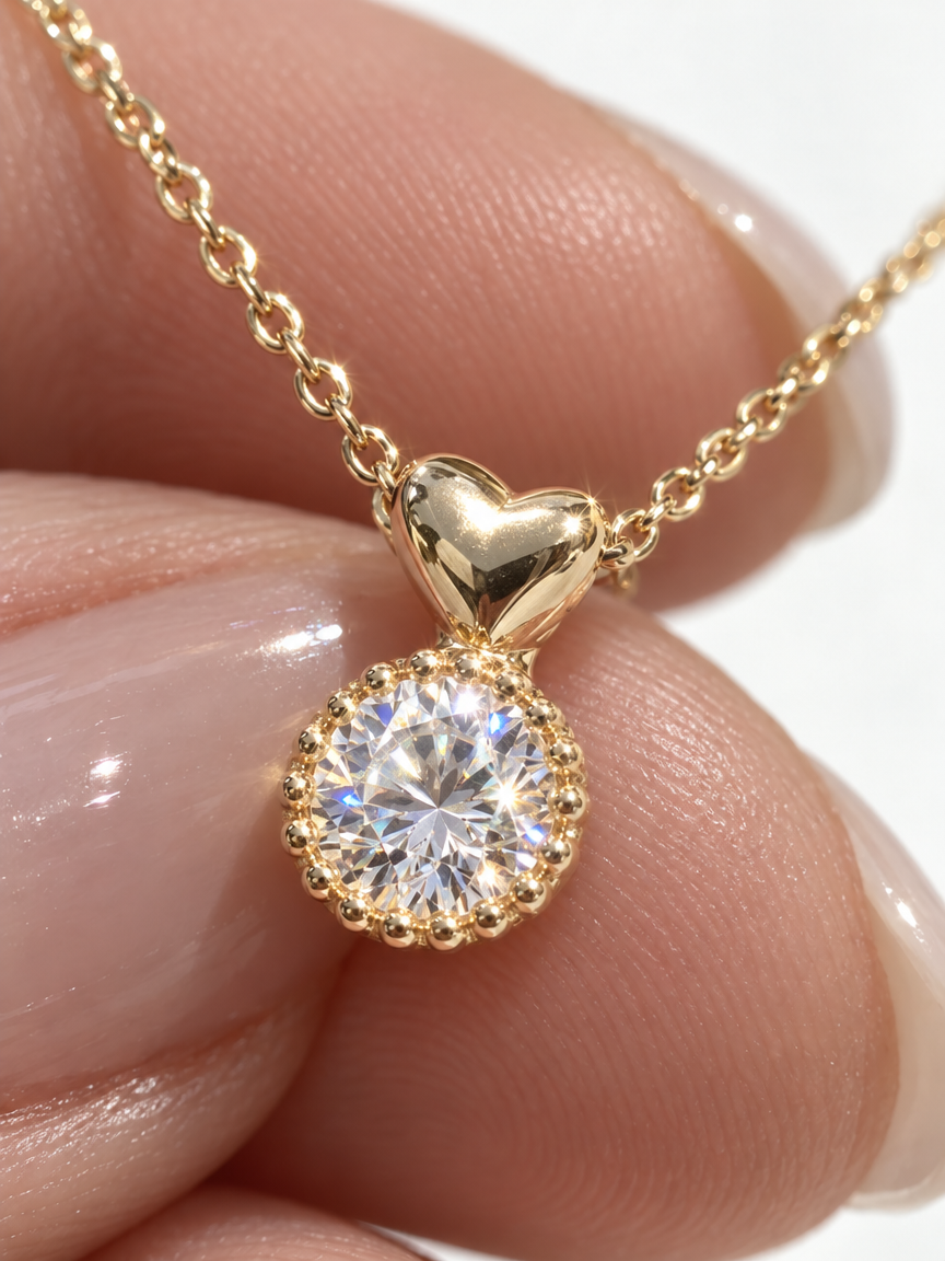 Halo Heart Necklace