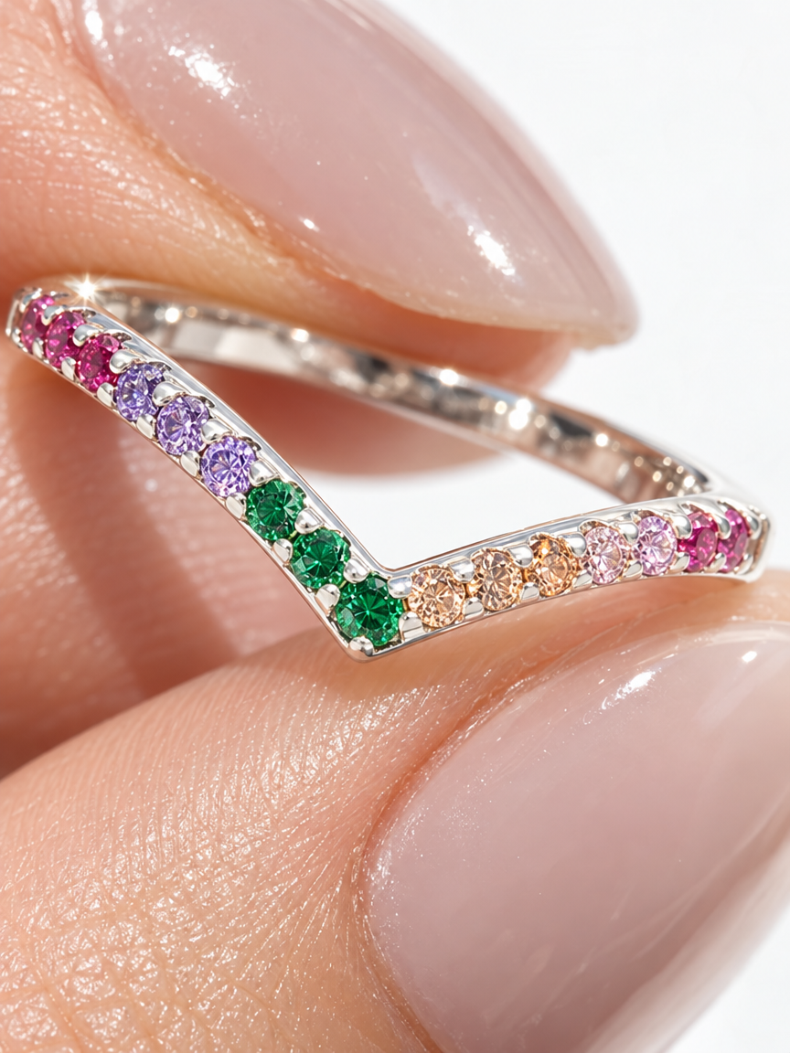 Wishbone Pavé Ring