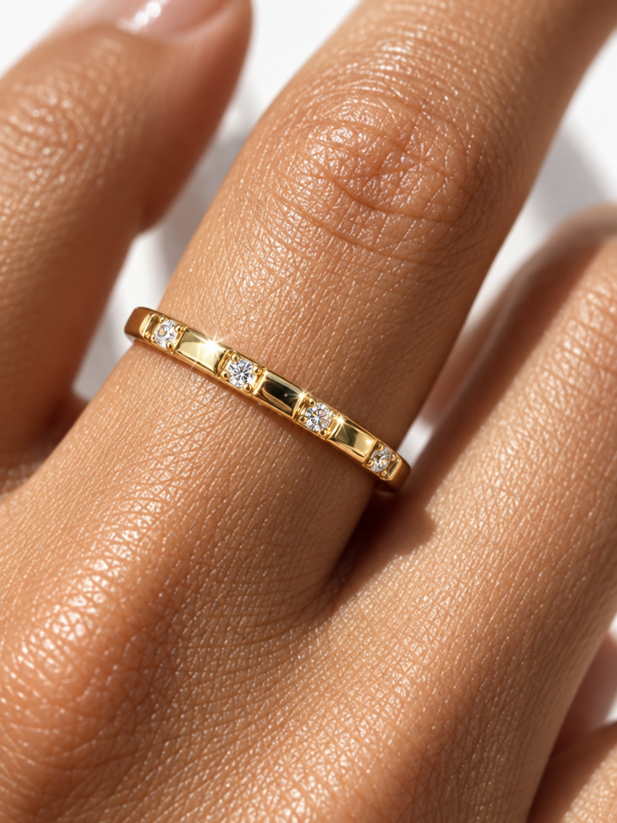 Satellite Stone Ring