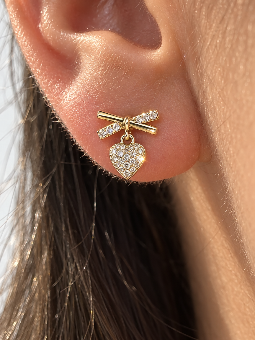 Sweetheart Drop Studs