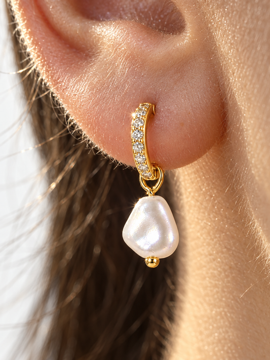 Baroque Pearl Drop Earrings