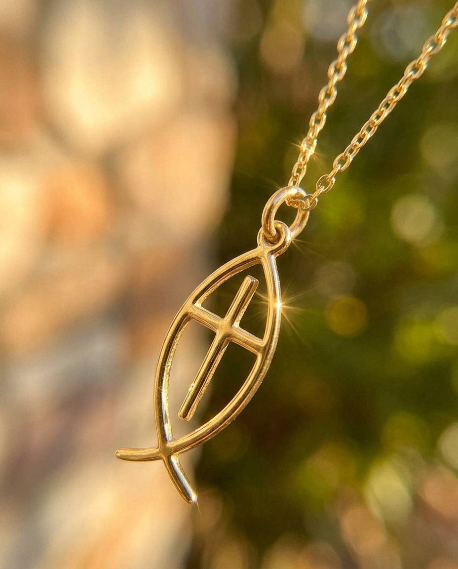 Pesce Cross Necklace