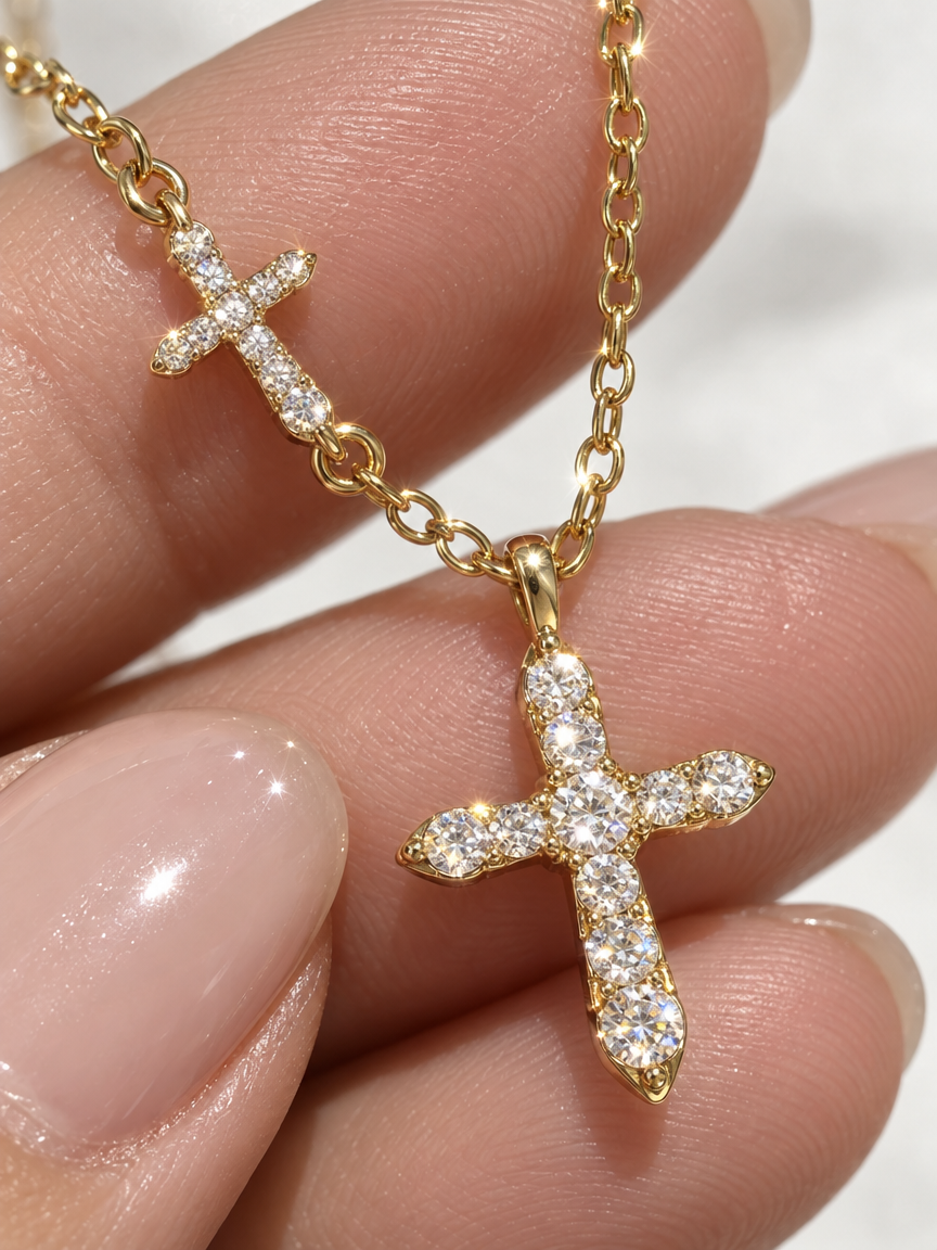 Twin Cross Necklace