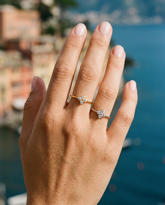 Lucky Clover Zircon Ring