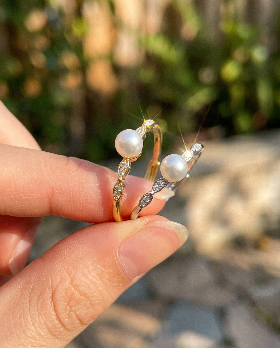 Pearl Marquise Ring