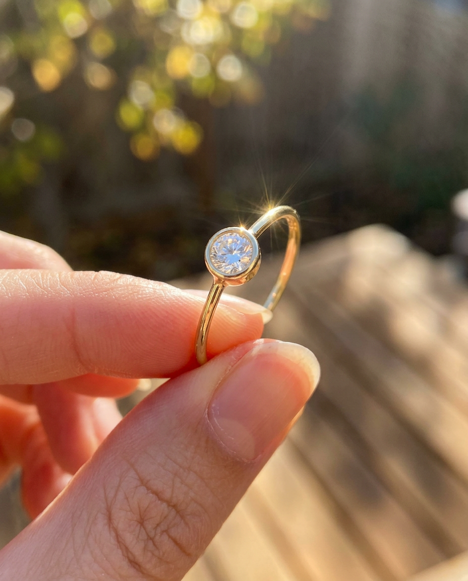 Bezel Solitaire Ring