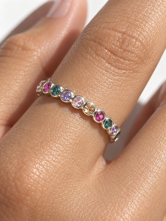 Rainbow Eternity Ring