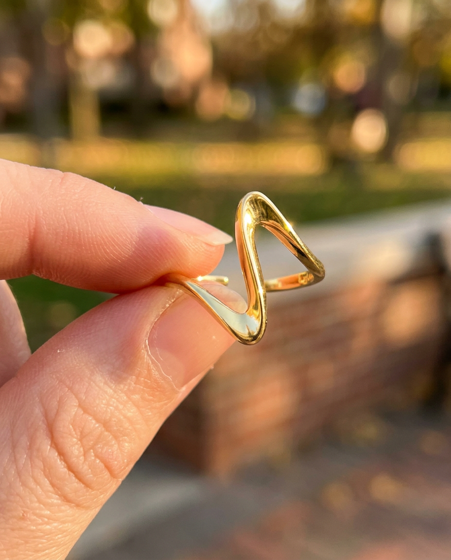 Wave Open Ring