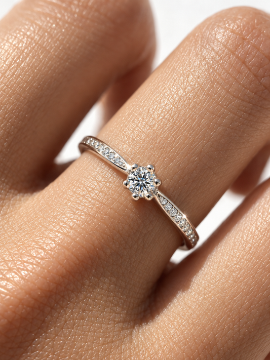 Pavé Solitaire Ring