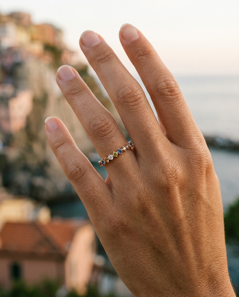 Multicolour Gemstone Ring