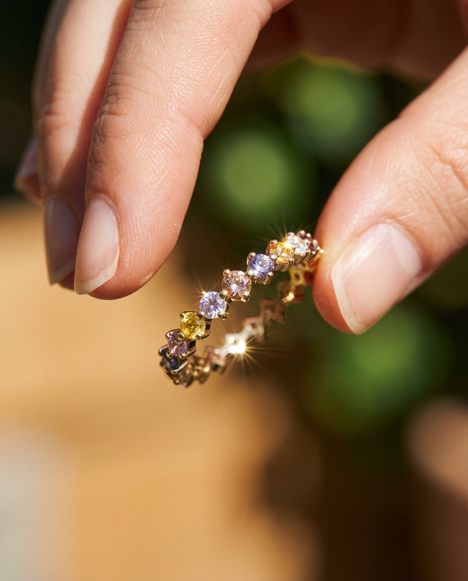 Multicolour Gemstone Ring