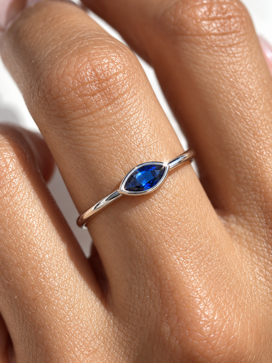 Blue Marquise Ring