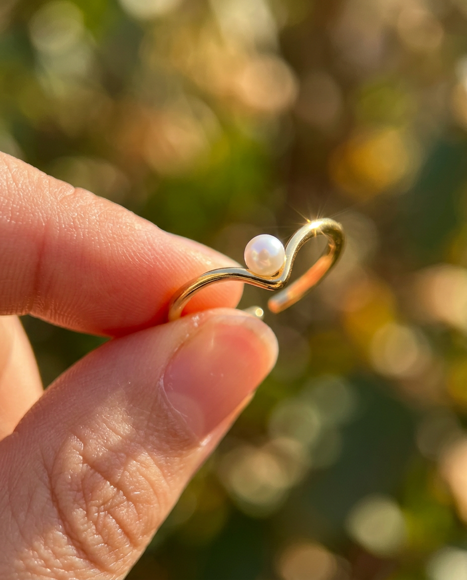 Pearl V Ring