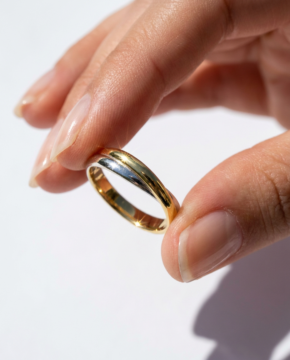 Two-Tone Twisted Ring