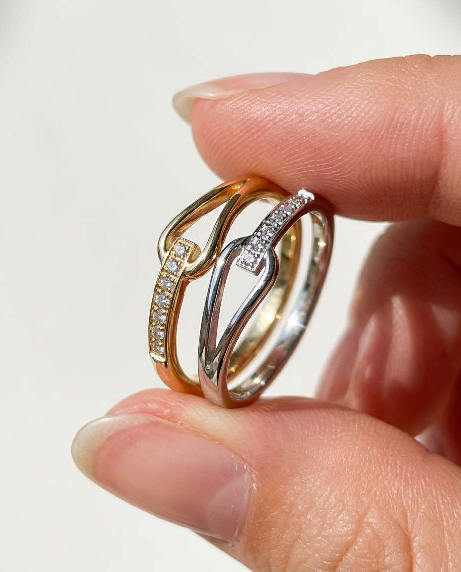 Geometric Pavé Ring
