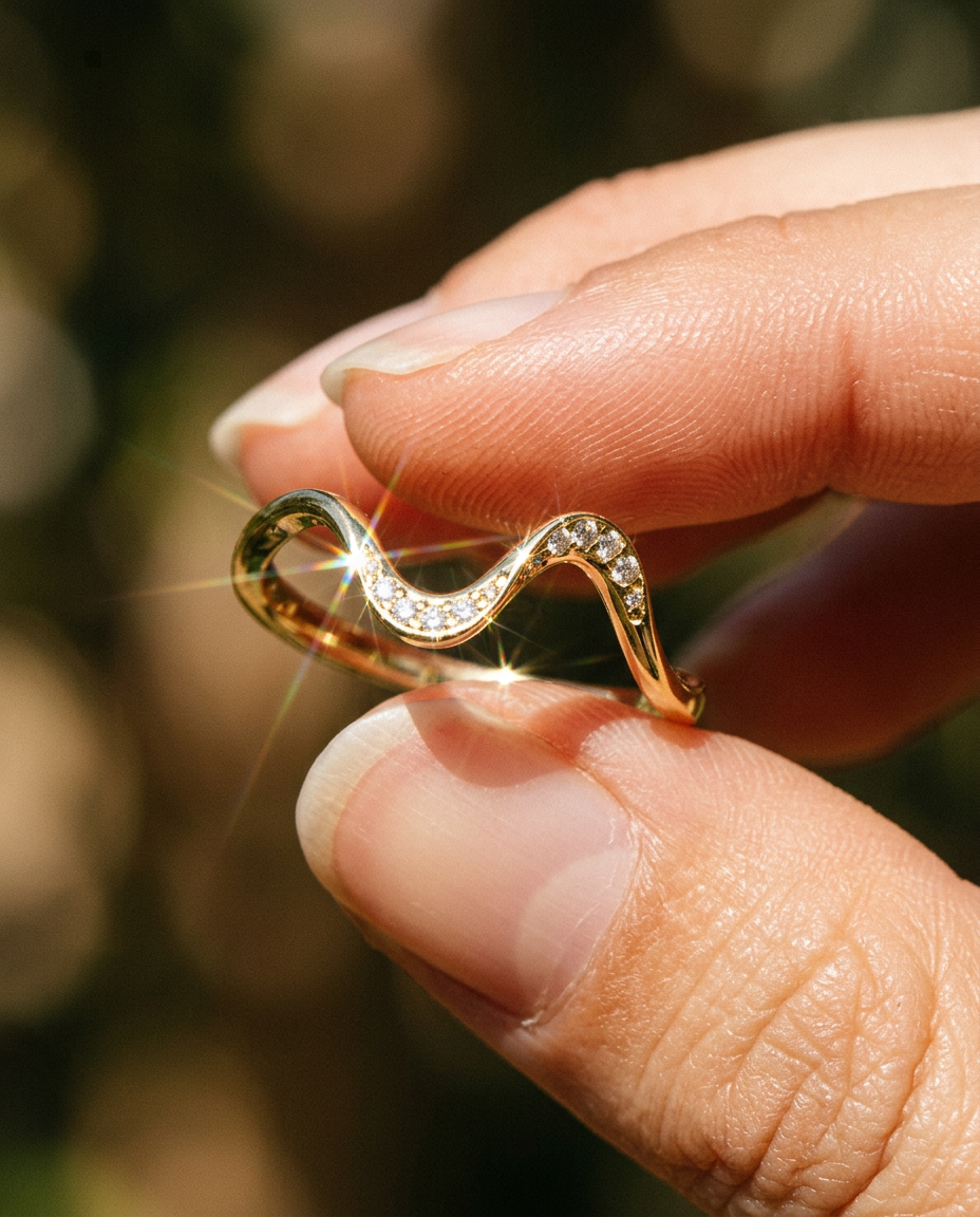 Wave Pavé Ring