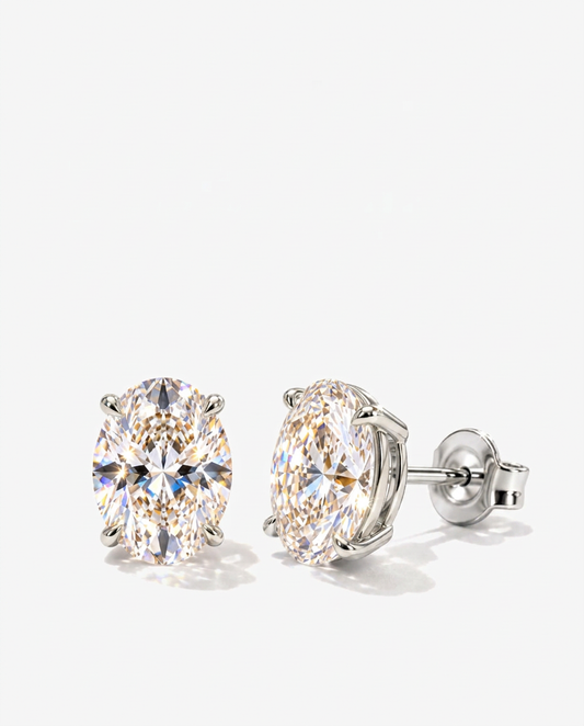 Classic Oval Solitaire Studs