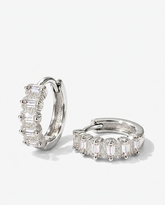 Baguette Hoop Earrings