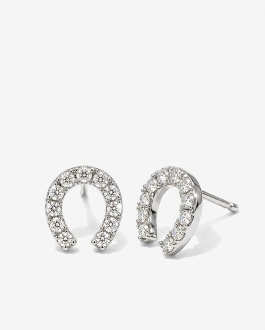 Pavé Horseshoe Studs
