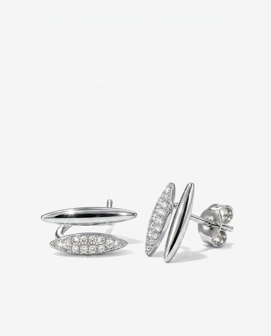 Double Marquise Stud Earrings