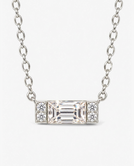 Baguette-Cut Pendant Necklace