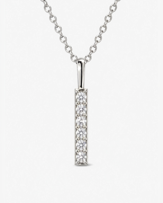 Vertical Pavé Bar Necklace