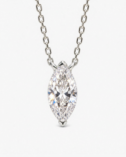 Marquise Solitaire Pendant Necklace