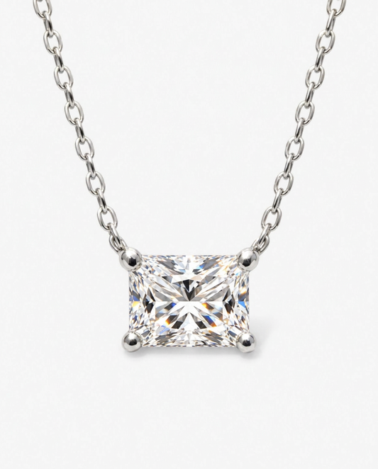 Step-Cut Solitaire Necklace