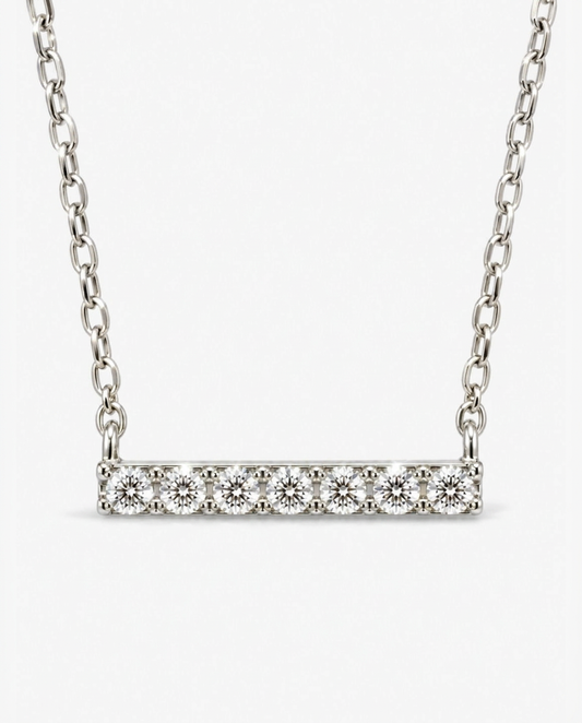 Horizontal Pavé Bar Necklace