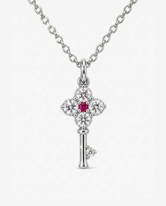 Clover Key Pendant Necklace