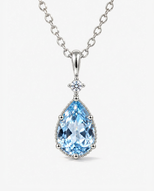 Teardrop Crystal Pendant Necklace