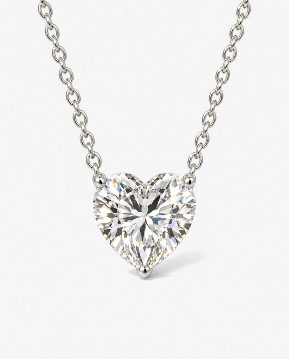 Heart Solitaire Pendant Necklace