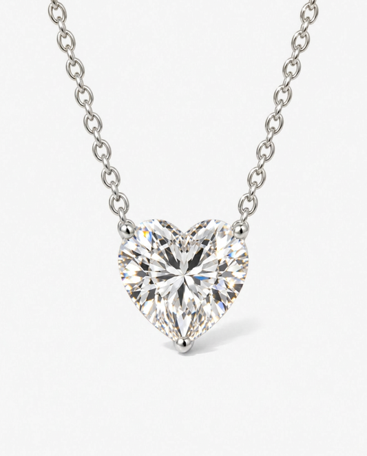 Heart Solitaire Pendant Necklace