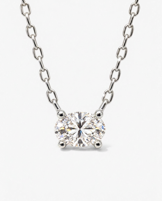 Oval-Cut Solitaire Necklace