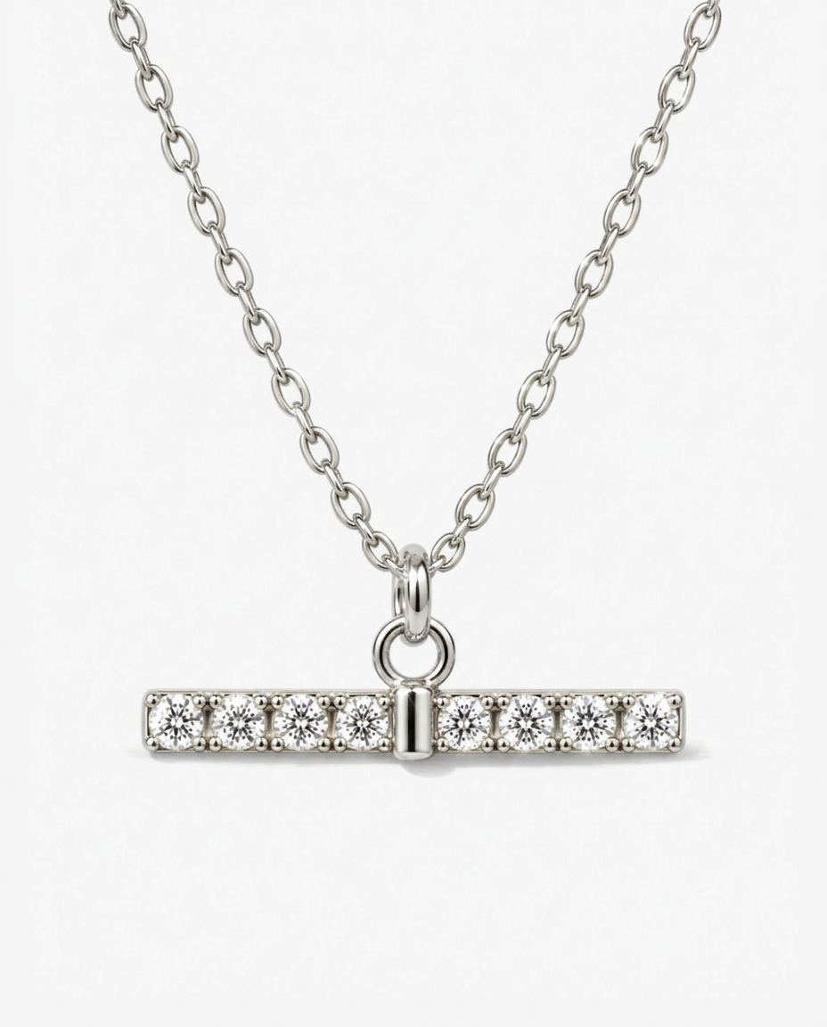 Pavé Bar Necklace