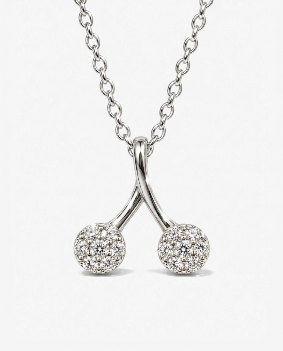 Cherry Rhinestone Necklace