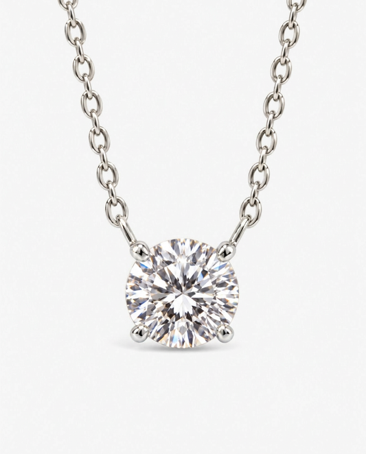 Classic Solitaire Pendant Necklace
