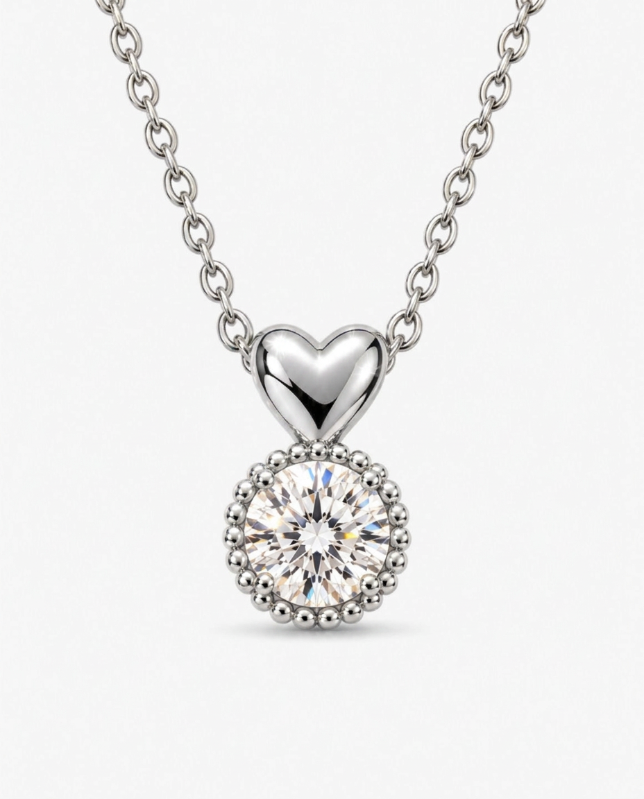 Halo Heart Necklace