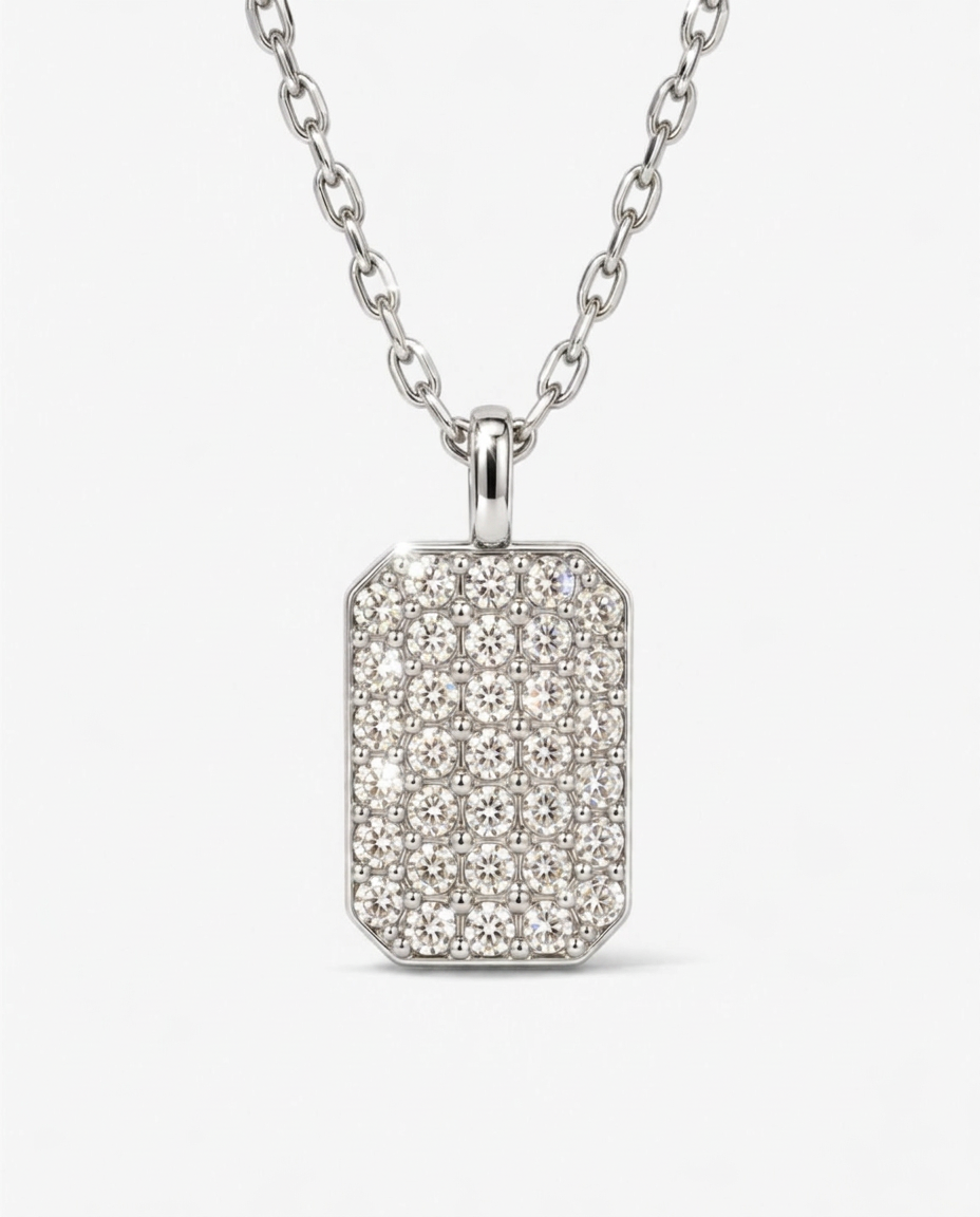 Pavé Tag Necklace