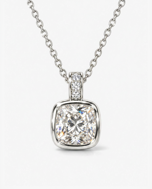 Framed Solitaire Necklace