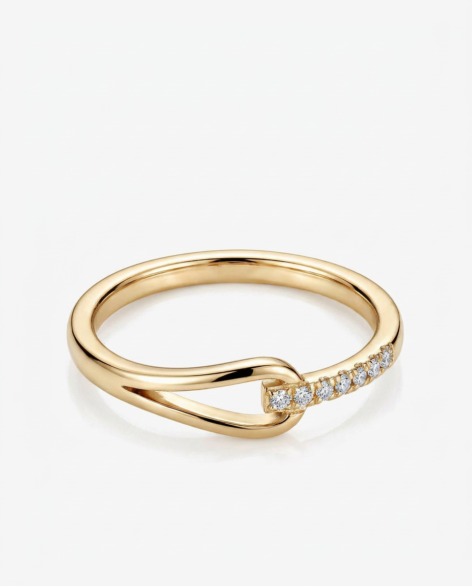 Geometric Pavé Ring