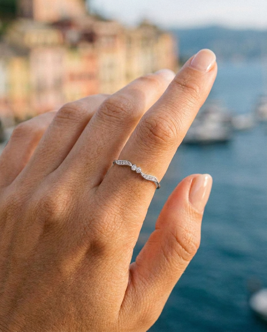Twin Pavé Ring