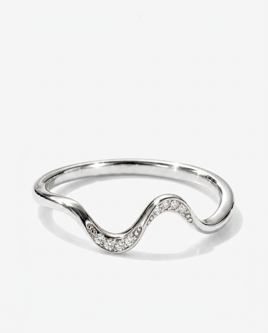 Wave Pavé Ring