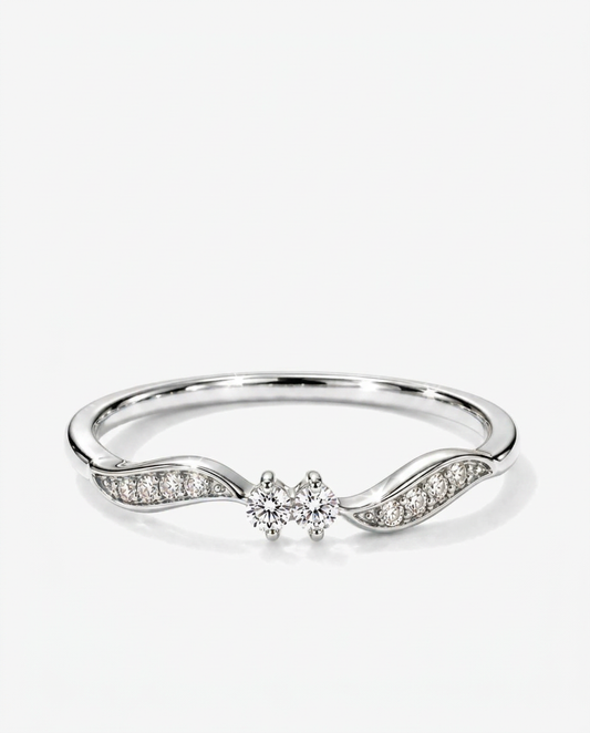 Twin Pavé Ring